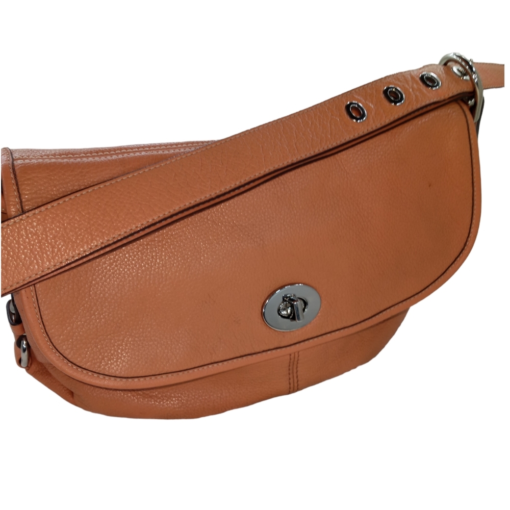 Coach F15170 Legacy Leather Flap Shoulder Crossbody Adjustable Purse